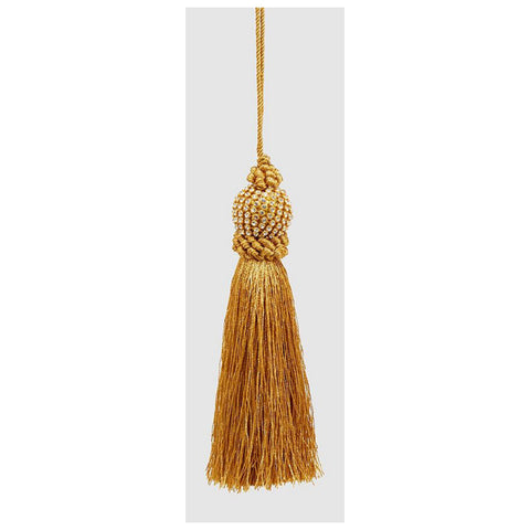 EDG Tassel in gold fabric with jewels H15 cm 2 variants (1pc)