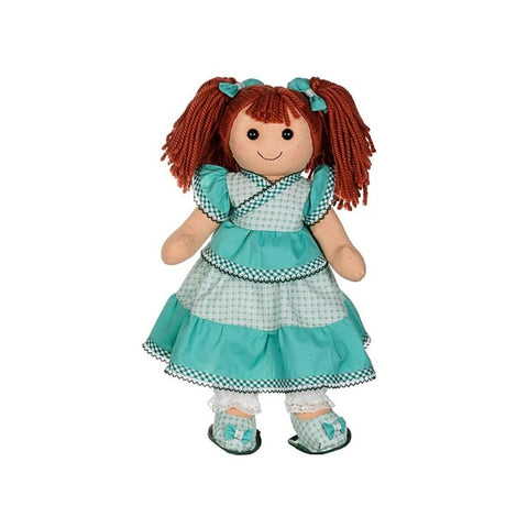MY DOLL Isabella doll with green dress cotton fabric doll H42 cm