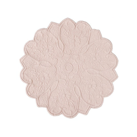 BLANC MARICLO' Set of two round powder pink placemats Ø40 cm A2708499CI