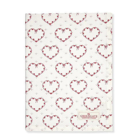 GREENGATE Kitchen towel in cotton with hearts "Layla" 50x70 cm