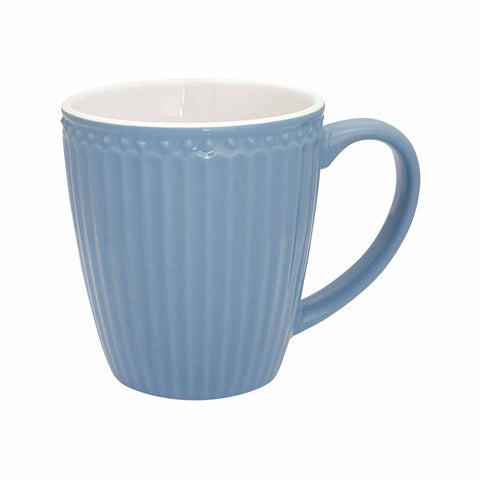 GREENGATE Tumbler cup with handle ALICE blue porcelain 400 ml STWMUGAALI2706
