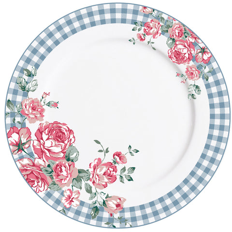 ISABELLE ROSE Porcelain plate JULIA Shabby chic pink Ø23cm