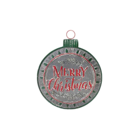 TISSU NUAGES Noël extérieur porte boule de Noël en métal 2 couleurs 41x50,5cm
