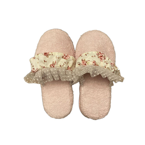 ATELIER17 Slippers house slippers PLIE' cotton with roses 3 variants unique size