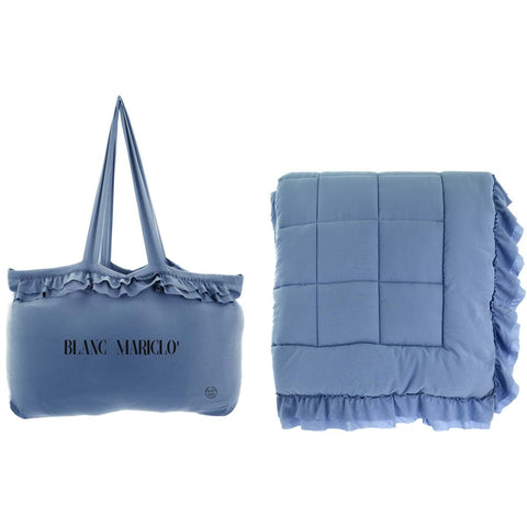BLANC MARICLO' Single winter boutique with light blue gala 300GSM 180x260 cm