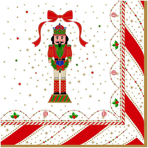 Easy Life Pack of 20 Christmas napkins in Nutcracker Twist paper