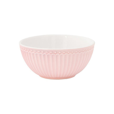 GREENGATE Pink porcelain breakfast cereal bowl 14cm STWCERAALI1906