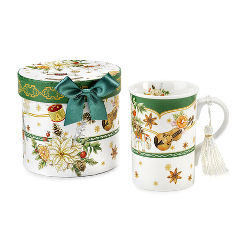 Mug Fade en porcelaine avec décors "Gillian" 12x11 cm