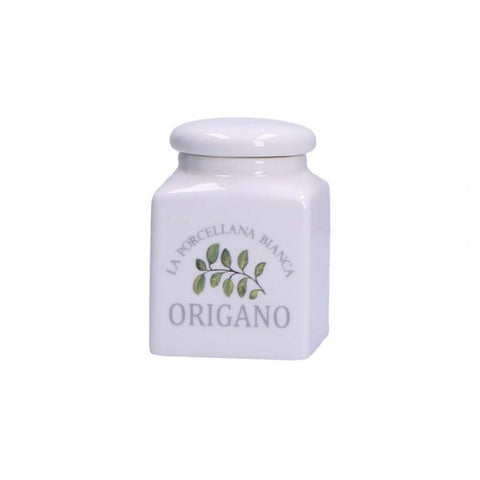 LA PORCELLANA BIANCA Jar for oregano container in porcelain 6,5x6xh9 cm
