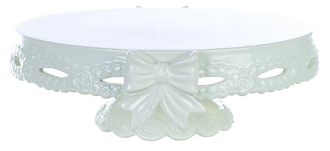 BLANC MARICLO SENTIMENT Présentoir à gâteaux en céramique blanche 34x30xH1 cm a29358