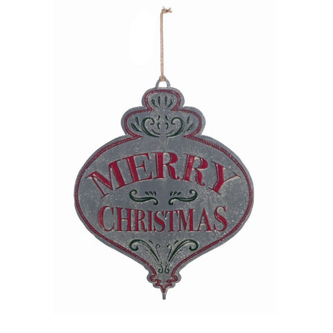 BLANC MARICLO' Décoration de Noël en métal pour la porte H 50,5 cm A30074