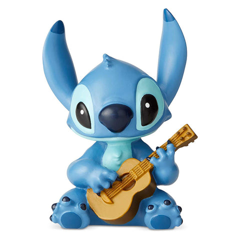 Disney Statuina Mini Stitch con chitarra "Lilo & Stitch" in resina 6x8,9xh6,4 cm