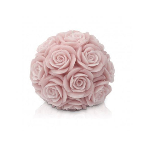 CERERIA PARMA Small sphere candle rose decorative wax powder candle Ø10 cm