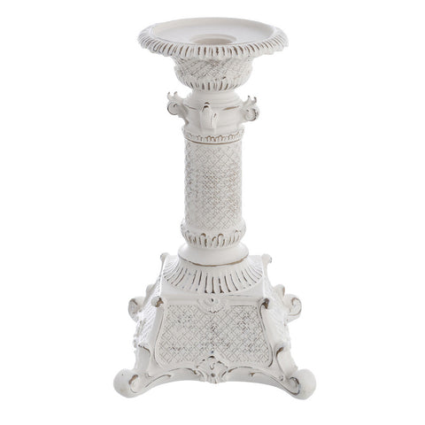 BLANC MARICLO Single flame candlestick candle holder Sentimento in resin L12,5xP12,5xH26,7 cm