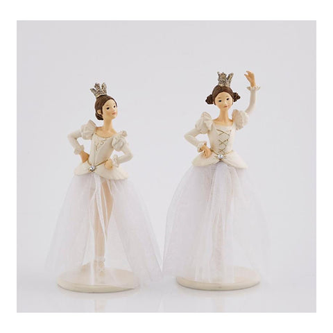EDG Christmas decoration Poly ballerina figurine with resin tutu 2 variants h22 cm