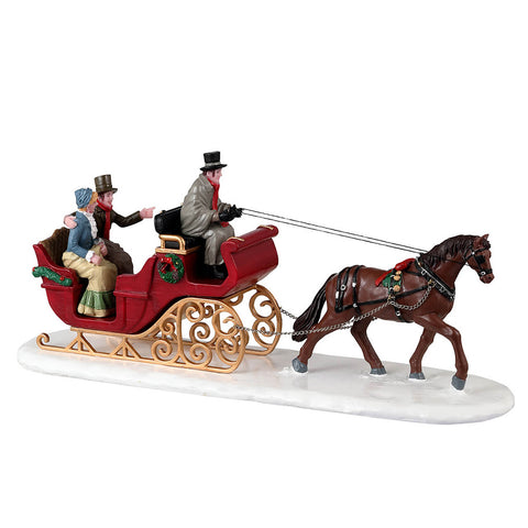 LEMAX Panoramic Christmas Sleigh Ride "Scenic Sleigh Ride" in resin