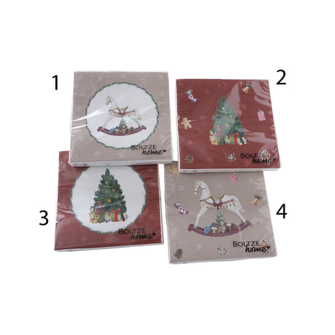 MAGNUS REGALO Pack of 20 disposable Christmas napkins DELIGHT 4 variants 33 cm