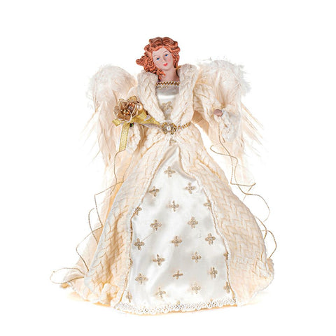 GOODWILL Figurine de Noël Ange en porcelaine crème/blanche