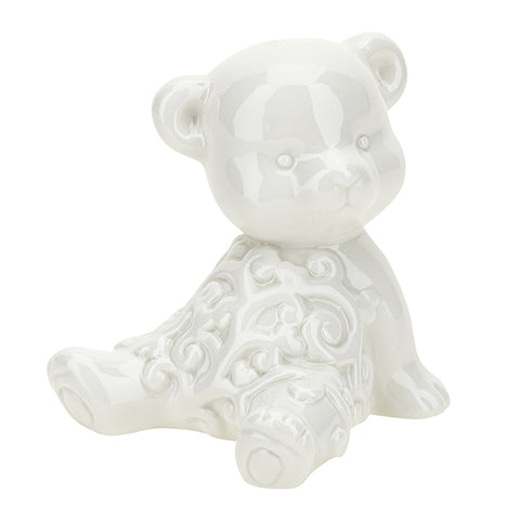 HERVIT Bear LOVE white porcelain H12cm 28386