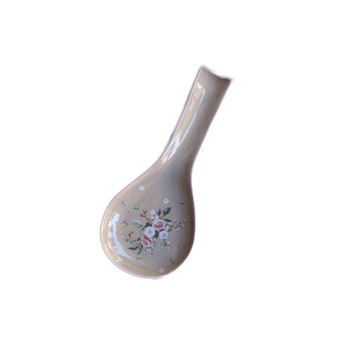 FABRIC CLOUDS Repose cuillère en céramique SOPHIE fleurs roses 26x11,4x2,5 cm