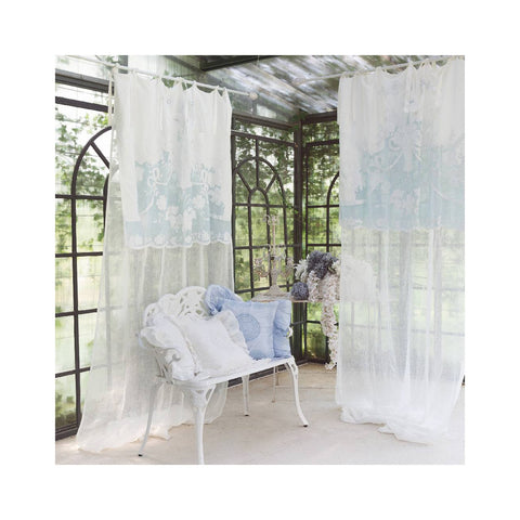 BLANC MARICLO' Lot de 2 panneaux de rideaux CLOTILDE blancs 140x290 cm A30489
