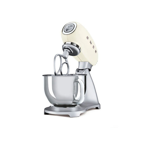 SMEG Planetary mixer in white stainless steel with 10 speeds SMF02CREU 