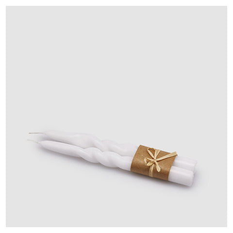 EDG Set of two long Swirl Christmas candles 5 variations (1pc)