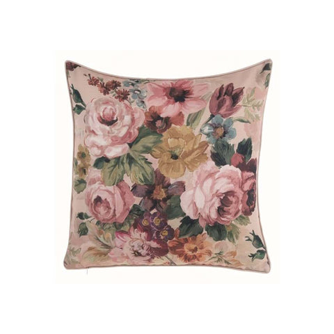 BLANC MARICLO' Square cushion with floral print 50x50 cm A30435