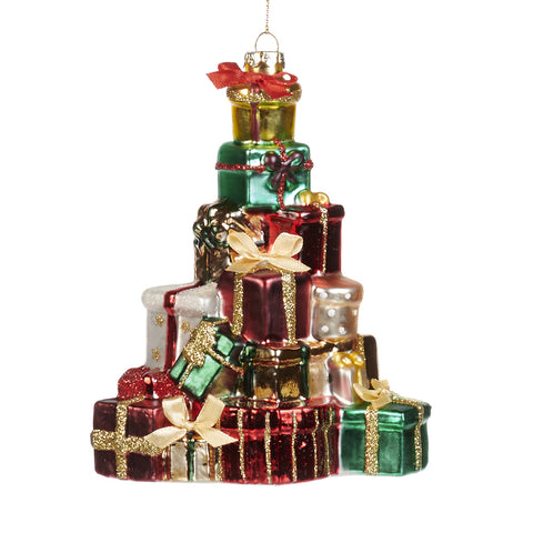 GOODWILL Christmas Tree Ornament Stack of glittery presents