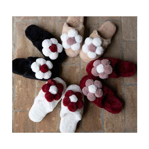 ATELIER17 LUPINE bedroom slippers with flower M/L 4 colors