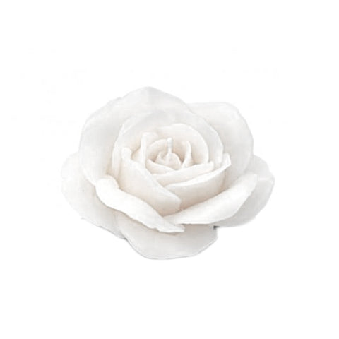 CERERIA PARMA Bougie rose moyenne bougie décorative cire blanche Ø13 H6 cm