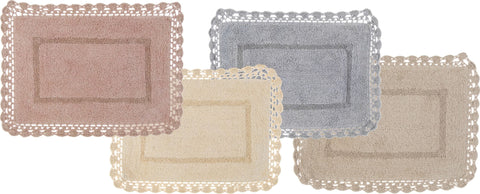 BLANC MARICLO Tapis de bain CAMCAMINì en coton différentes couleurs 40x60cm A28775