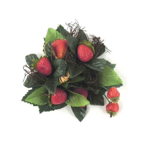 SWEROX Bougeoir décoration de Noël couronne avec fraises et feuilles Ø16 cm