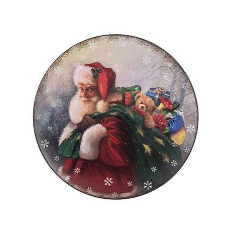 CLAYRE E EEF Set of 6 Christmas placemats with Santa Claus print Ø33xH1cm