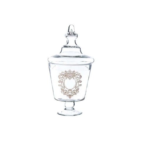 BLANC MARICLO' Medium jar with glass container lid Ø12 H27 cm