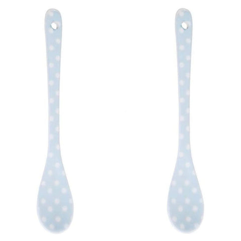 ISABELLE ROSE Light blue porcelain coffee spoon with polka dots 15 cm (1pc)