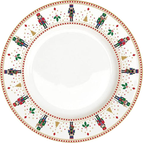 EASY LIFE Service de table de Noël CASSE-NUOIS blanc et rouge Ø 26,5xØ21,5xØ19cm