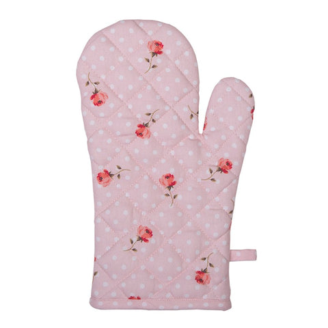 CLAYRE &amp; EEF Spring Oven Mitt with Pink Flowers 18x30 cm