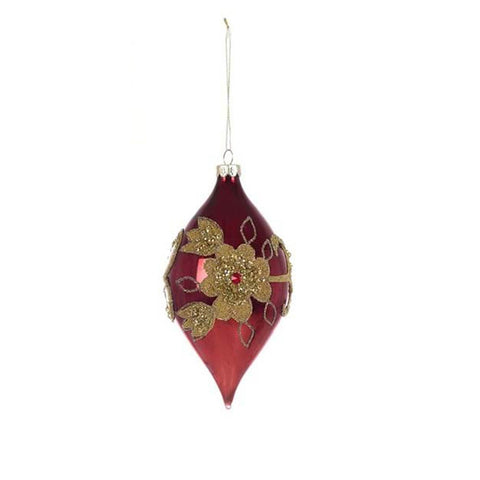 BLANC MARICLO' Christmas tree ball. in red glass (H16\10CM) A29468