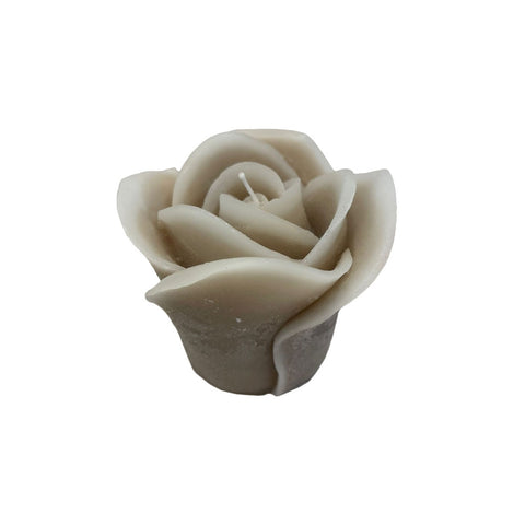 CERERIA PARMA Bougie parfumée en forme de rose grise 9x9 cm 23014GRE