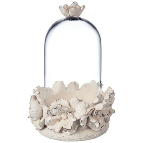 CUDDLES AT HOME Mini potiche with decapé white bell D14xH22 cm KL97621