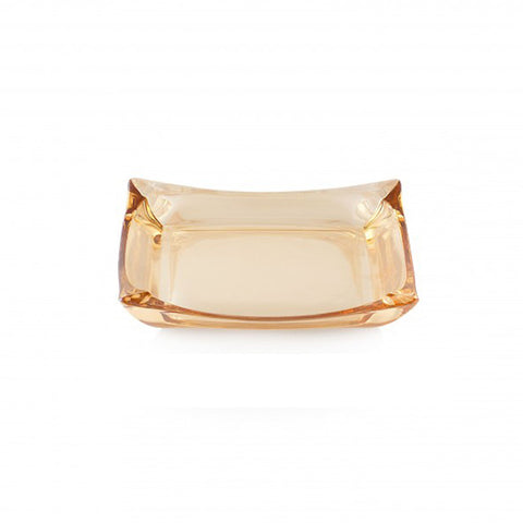 Emò Italia Empty pocket centerpiece small amber top in glass 16,5x16,5x2 cm
