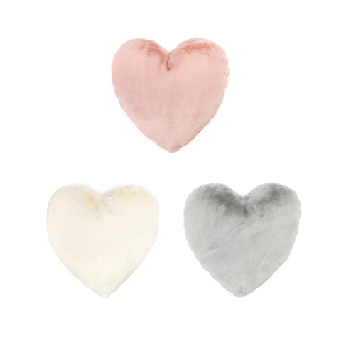 FABRIC CLOUDS Heart velvet cushion in polyester 3 colors 60x60 cm
