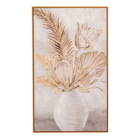 Garpe Interiores Vase en toile Quadro avec fleurs 2 variantes (1pc)