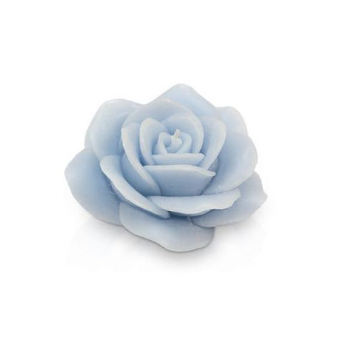 CERERIA PARMA Bougie rose thé grande bougie décorative en cire bleu clair Ø18 H10 cm