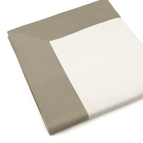 PEARL WHITE Sheet set for 1 and a half place DIAMOND with dove gray satin flounce