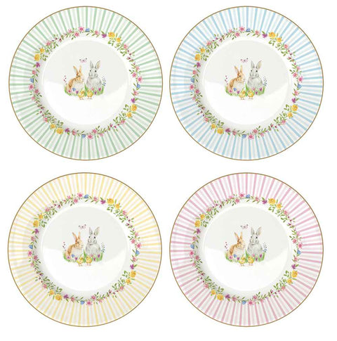 Easy Life Set of 4 porcelain dessert plates "Happy Easter" D19 cm