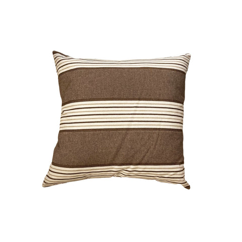 RIZZI Square cotton cushion with dove gray striped pattern 50x50 cm