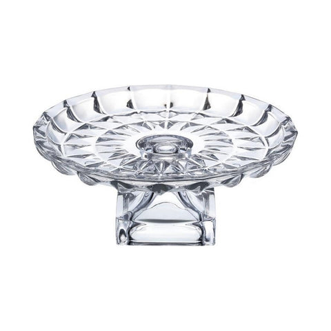 INART Cake stand Centerpiece with foot Transparent glass cake stand Ø29,5x12