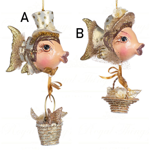 GOODWILL Christmas tree decoration fish-shaped ball 2 variants (1pc)
